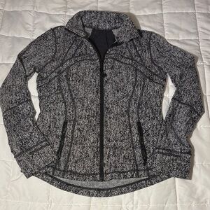 Lululemon Define Jacket Black and White Splatter Speckled 10